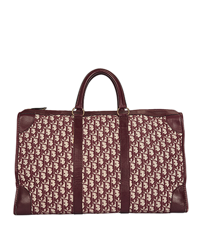 1990s Vintage Trotter Weekend Travel Bag, &pound;595, Handbags, Red, Canvas/Leather, Front view